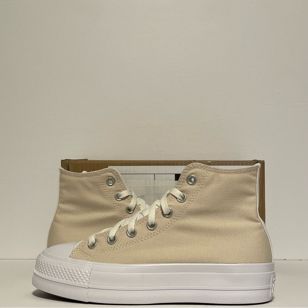 Converse Custom CTAS Lift Platform Hi (By You) “Cream/White”